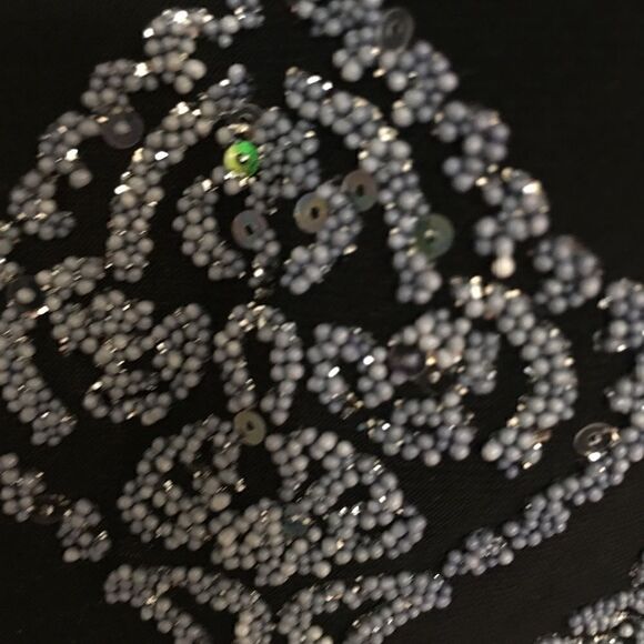 Gorgeous Silky spandex top with sparkle beading - Picture 2 of 6